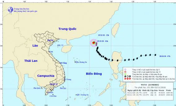 Vùng áp thấp nhiệt đới từ bão số 7 tiếp tục suy yếu và tan dần