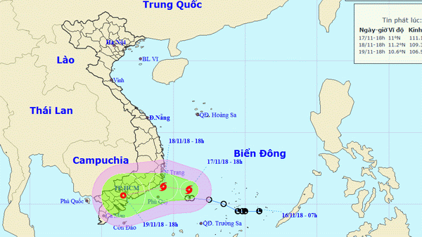 Áp thấp nhiệt đới mạnh lên thành bão số 8 (Bão Toraji)