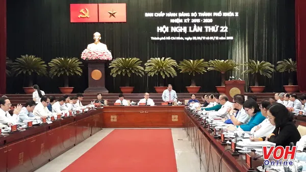 Thông báo Hội nghị lần thứ 22 Ban Chấp hành Đảng bộ thành phố khóa X