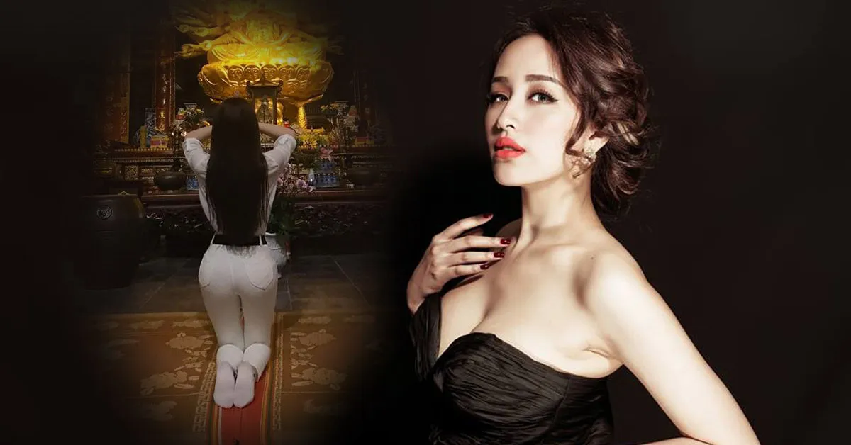 Sau scandal bán hoa, Thư Dung tiếp tục gây tranh cãi khi đăng loạt ảnh phản cảm trong chùa