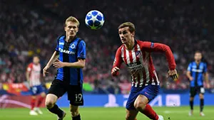 Diễn biến chính Cup C1 trận Club Brugge vs Atletico Madrid: Atletico mất ngôi đầu