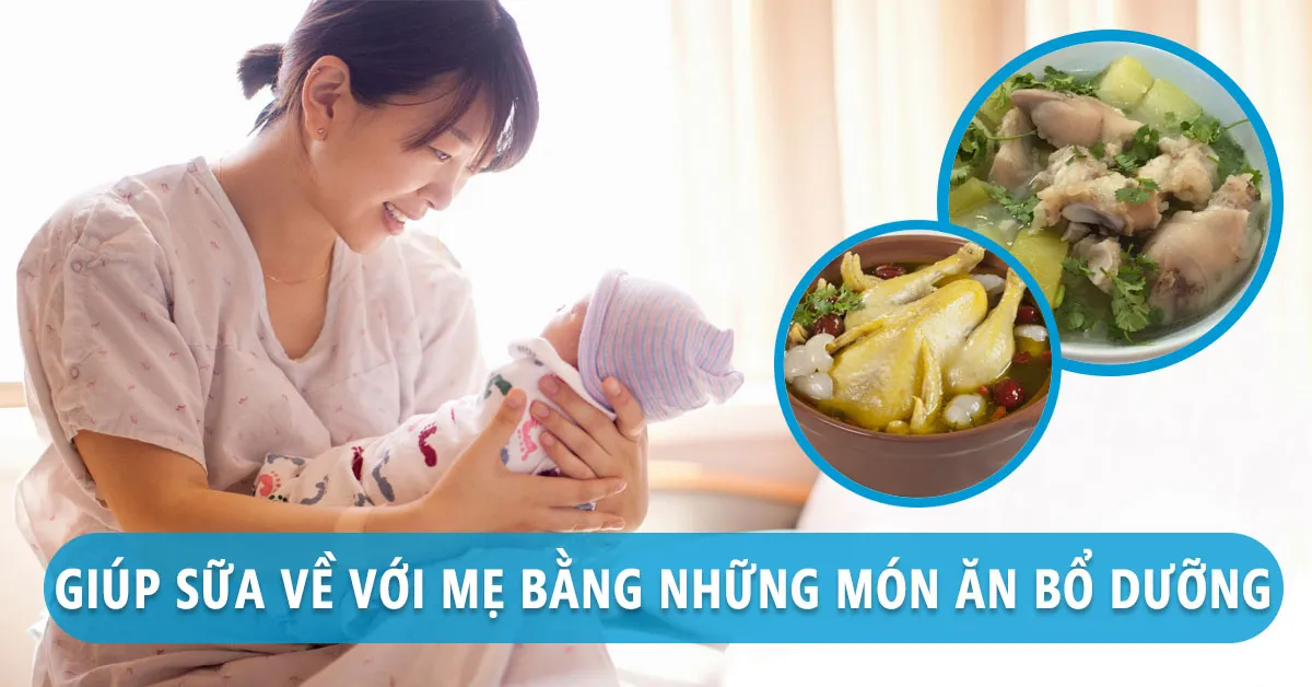 Gợi ý các món ăn cho mẹ sau sinh bổ dưỡng, lợi sữa