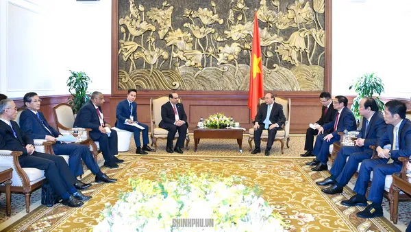 Thủ tướng tiếp các nhà đầu tư vào dự án lọc hóa dầu Nghi Sơn