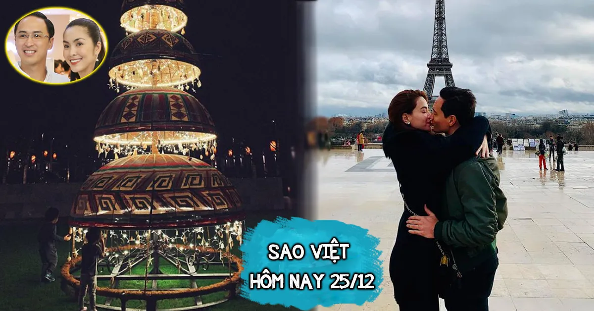 Sao Việt hôm nay 25/12: Tăng Thanh Hà khoe ảnh hai con, Kim Lý hôn say đắm Hồ Ngọc Hà