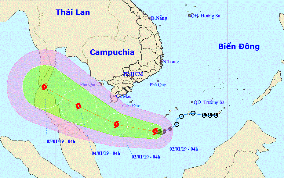 Bão số 1 không đổ bộ trực tiếp vào đất liền Việt Nam nhưng ảnh hưởng mạnh vùng biển Tây Nam Bộ