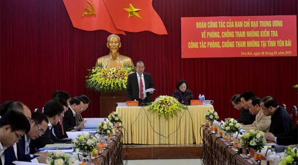 Kiểm tra công tác phòng chống tham nhũng tại Yên Bái
