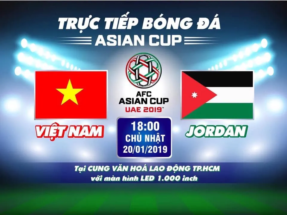 Cung Văn hoá Lao động TPHCM treo màn hình 1.000 inch cổ vũ đội tuyển Việt Nam