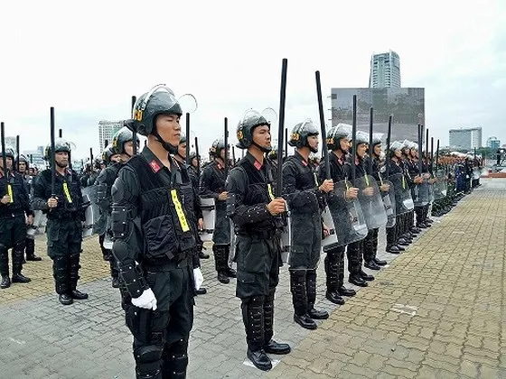 Cảnh sát cơ động trực 100% quân số trong thời gian diễn ra Hội nghị thượng đỉnh Mỹ - Triều