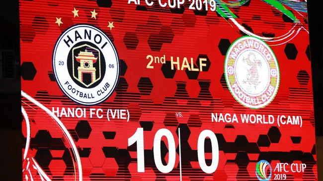 Hà Nội FC hủy diệt Nagaworld tới 10 bàn không gỡ tại AFC Cup 2019