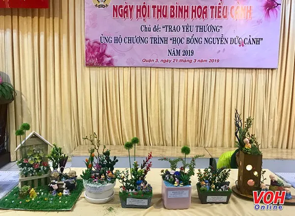 Ngày Hội thu bình hoa tiểu cảnh đấu giá gây quỹ học bổng Nguyễn Đức Cảnh 2019