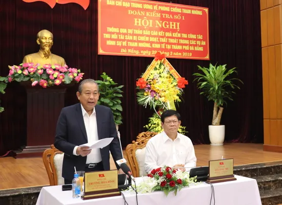 Phó Thủ tướng Trương Hòa Bình làm việc với Thường vụ Thành uỷ Đà Nẵng