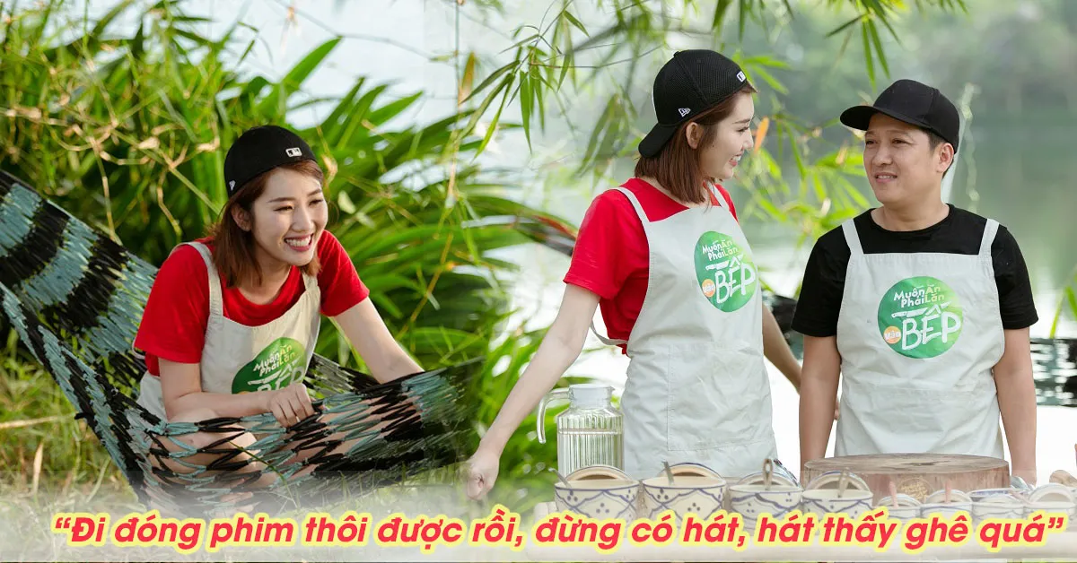 Hết trổ tài nấu ăn, Thúy Ngân còn khiến Trường Giang phát hoảng với giọng ca trời phú của mình