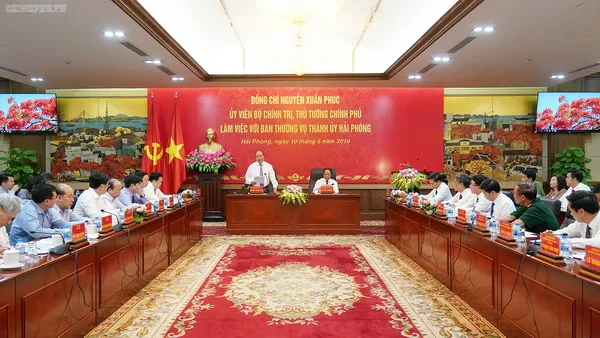 Thủ tướng làm việc với Thành ủy Hải Phòng