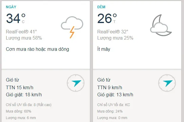 Dự báo thời tiết TPHCM hôm nay 12/6: Sáng nắng, chiều có mây và mưa dông