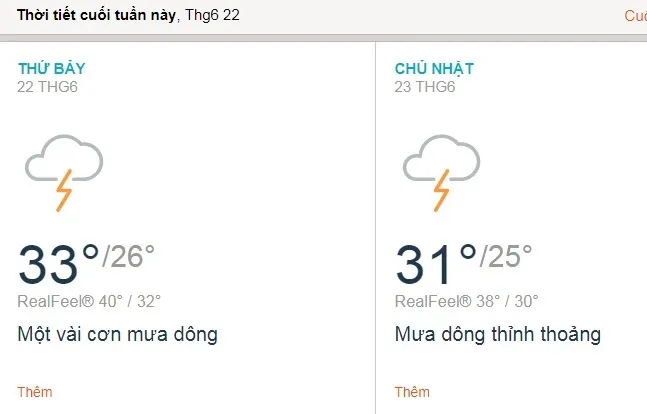 Dự báo thời tiết TPHCM cuối tuần 22 - 23/6: Trời nắng nhẹ, chiều có dông