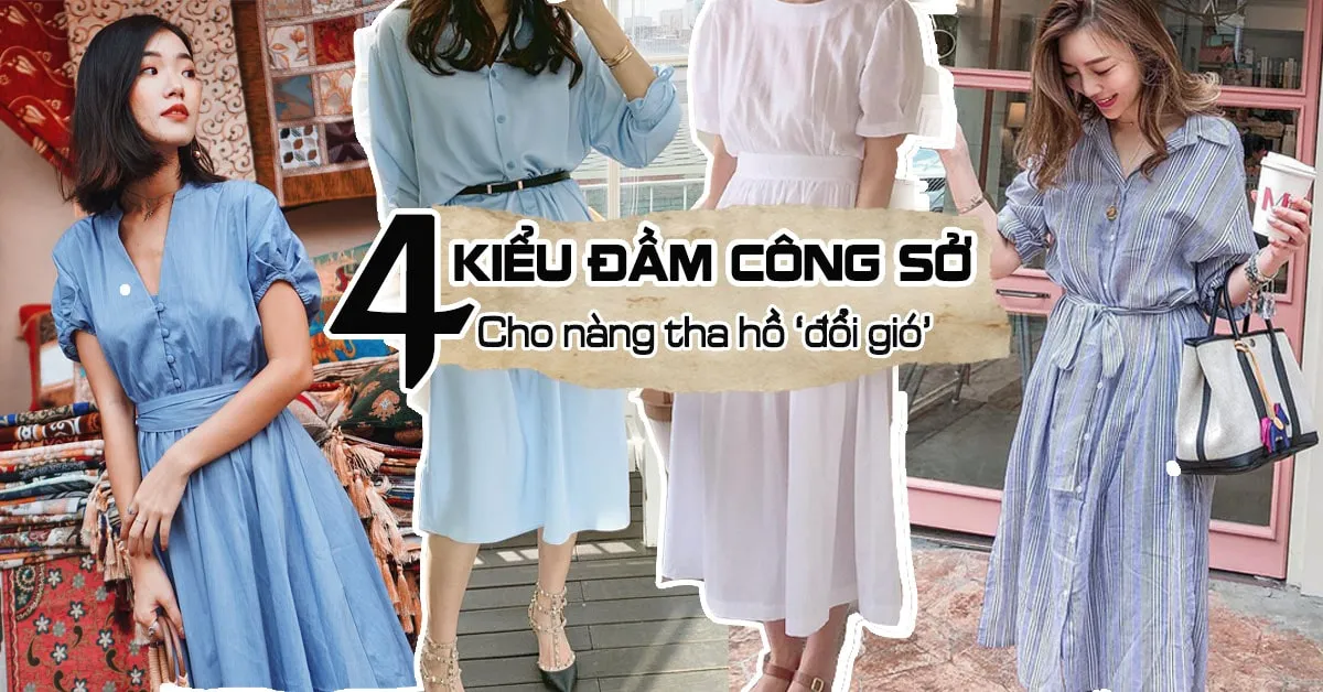 Những mẫu đầm công sở cực xinh cho nàng tha hồ đổi gió mỗi ngày