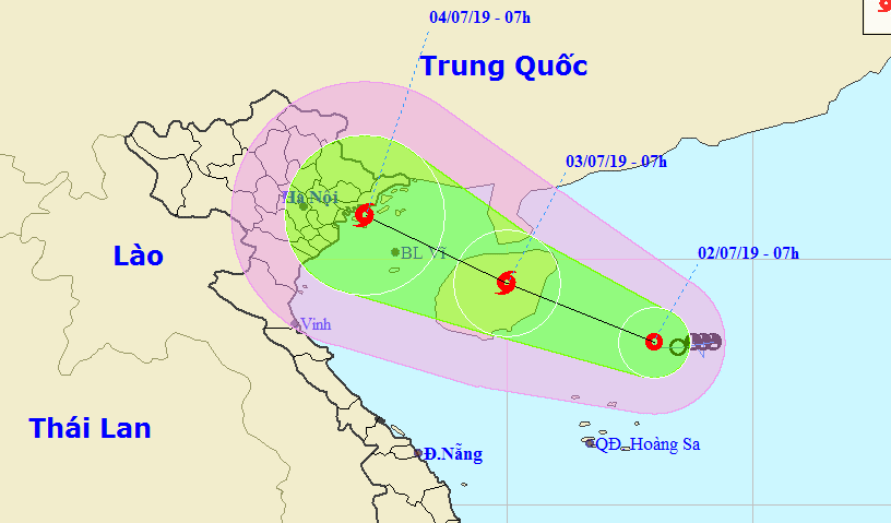 Áp thấp nhiệt đới có thể mạnh lên thành bão, đi vào bờ biển các tỉnh từ Quảng Ninh đến Nam Định