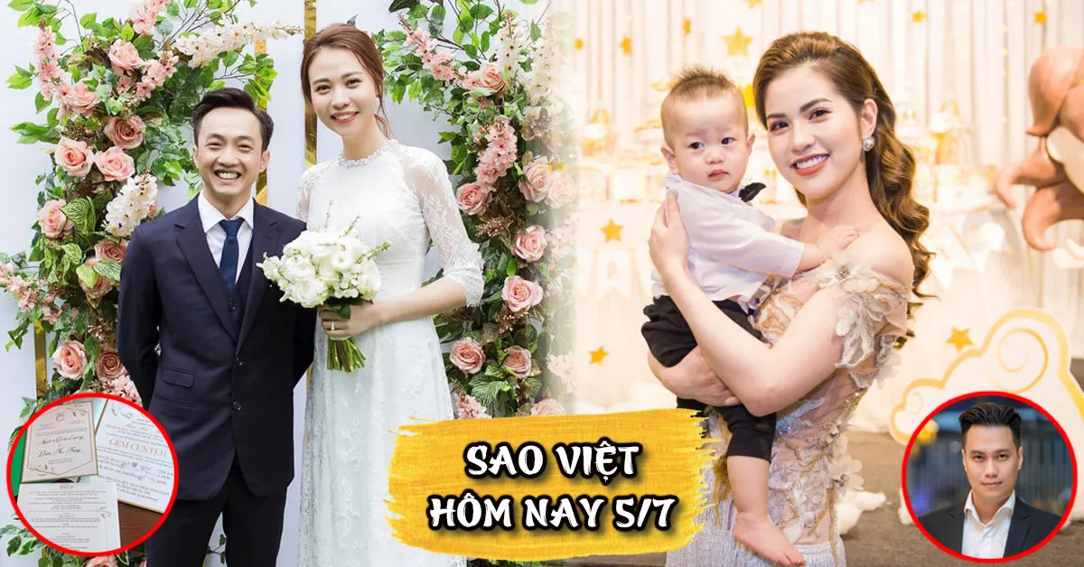 Sao Việt hôm nay 5/7: Cường Đô la - Đàm Thu Trang lộ thiệp cưới, vợ cũ Việt Anh trách kẻ bạc tình