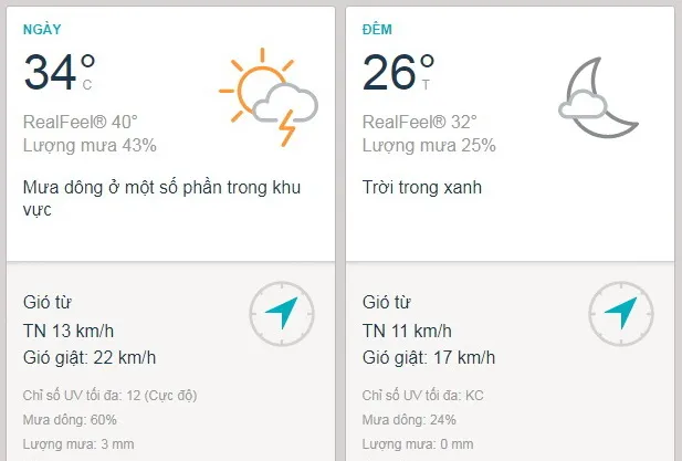 Dự báo thời tiết TPHCM hôm nay 13/7: Chiều có mưa dông vài nơi