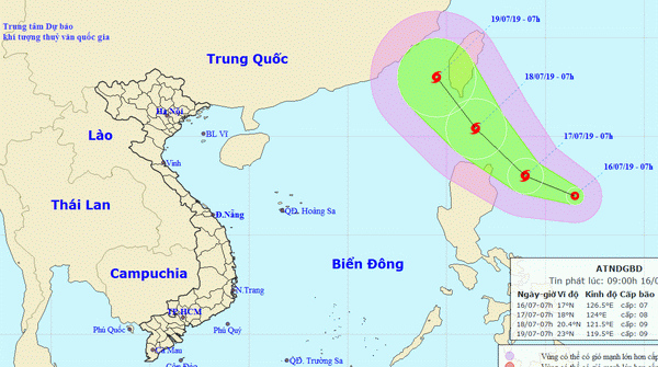 Áp thấp nhiệt đới gần Biển Đông