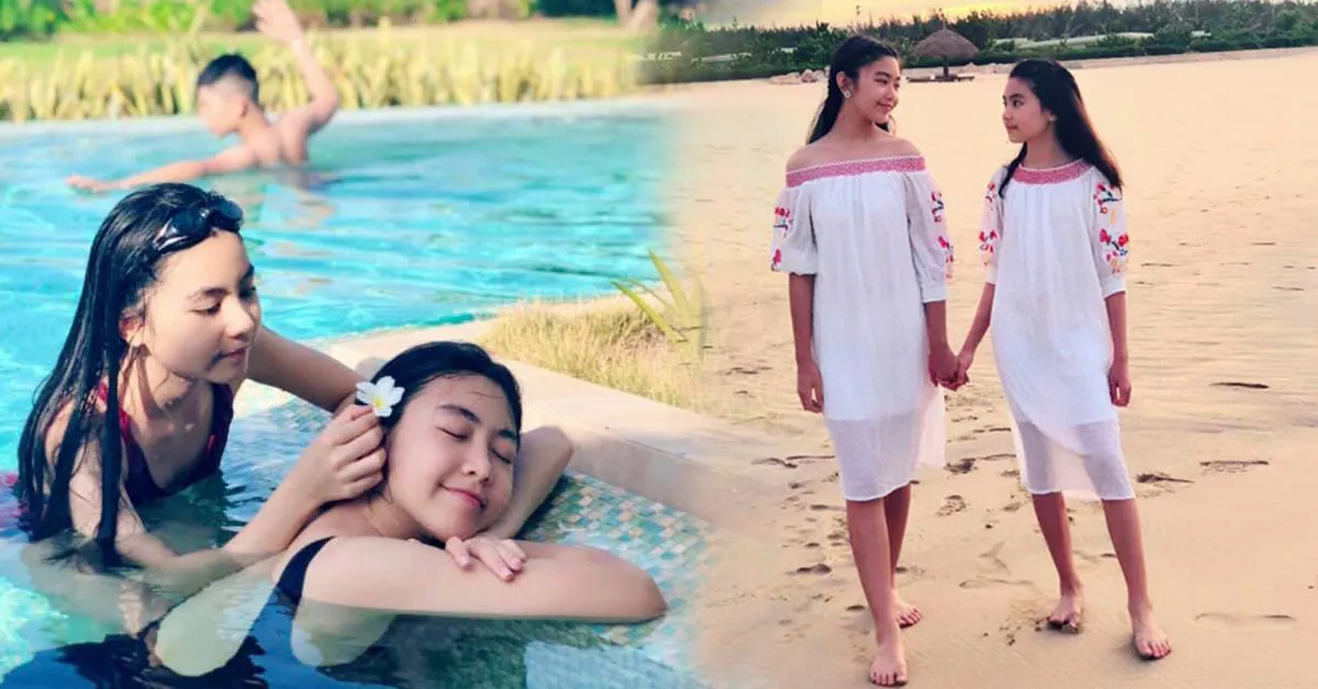 Hai công chúa nhà Quyền Linh lại gây sốt với nhan sắc cực phẩm, chân dài miên man