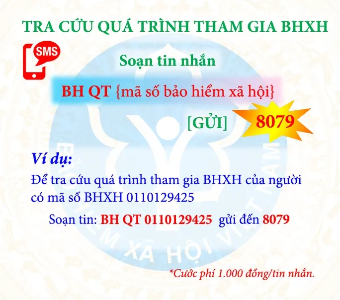 Từ 1/8 tới, thông báo kết quả đóng bảo hiểm xã hội qua tin nhắn