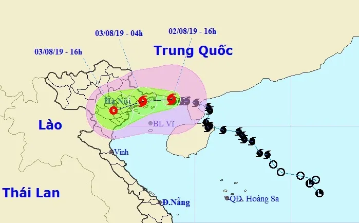 Bão mạnh cấp 9, giật cấp 12 cách Móng Cái khoảng 85km