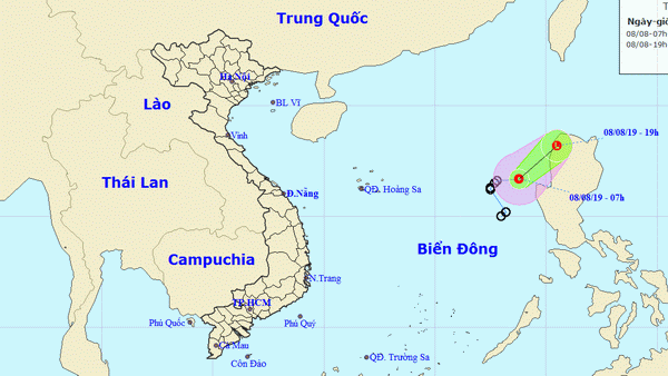 Áp thấp nhiệt đới mỗi giờ đi được 10km và sẽ suy yếu dần thành một vùng áp thấp