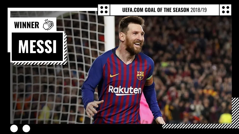 Xem bàn thắng đẹp nhất mùa giải 2018-2019 của UEFA thuộc về Lionel Messi