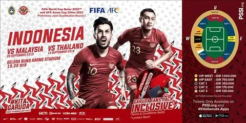 Indonesia công bố giá vé ở vòng loại World Cup 2022: cao nhất 1,6 triệu đồng