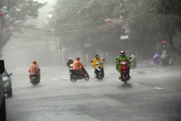 Ảnh hưởng rãnh áp thấp, từ đêm nay Bắc bộ và Bắc Trung bộ mưa to