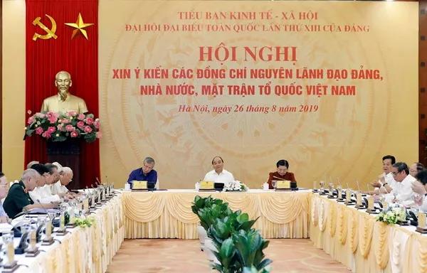Tiểu ban Kinh tế-Xã hội tổ chức xin ý kiến các vị nguyên lãnh đạo