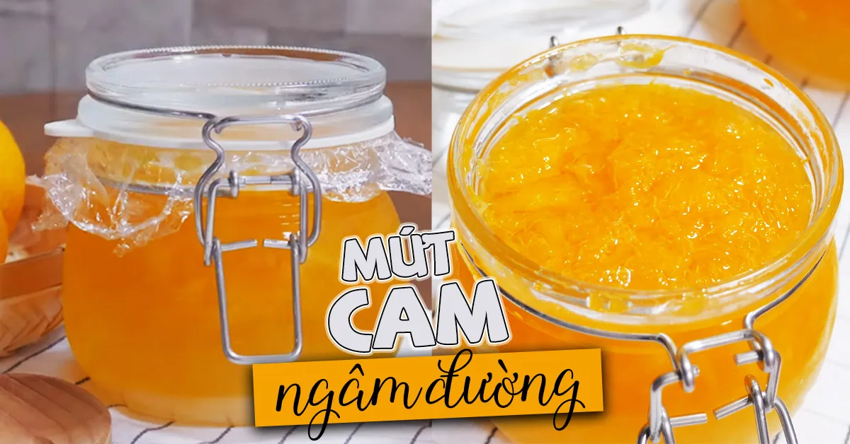 Cách làm mứt cam ngâm đường uống nước cực dễ, mát lạnh tái tê