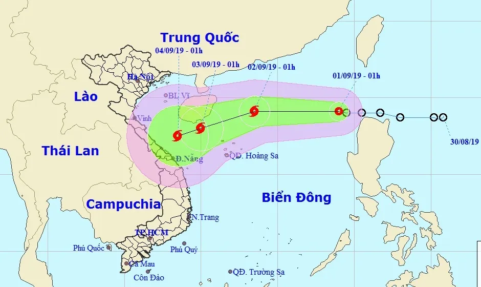 Ngày mai 2/9, áp thấp nhiệt đới mạnh lên thành bão