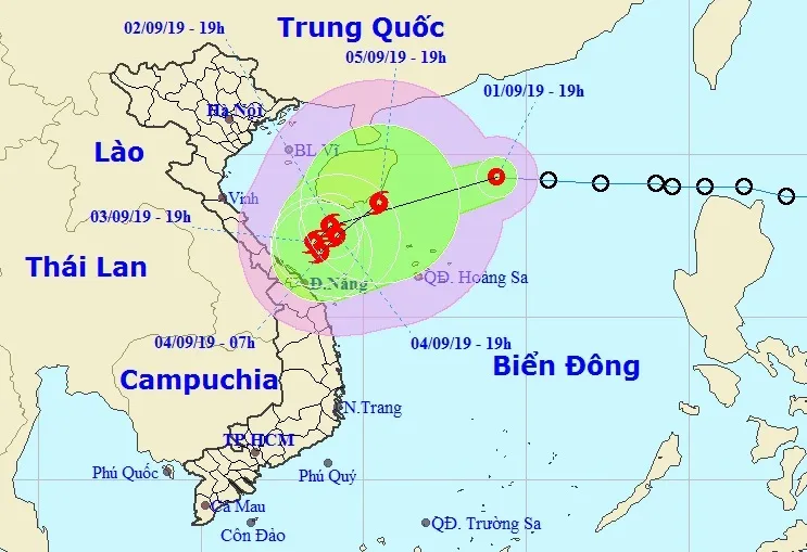 Áp thấp nhiệt đới sắp mạnh thành bão, đi vào vùng biển Quảng Trị đến Quảng Ngãi