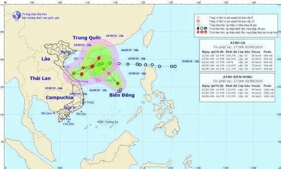 Hai áp thấp nhiệt đới trên biển Đông sẽ nhập vào nhau?