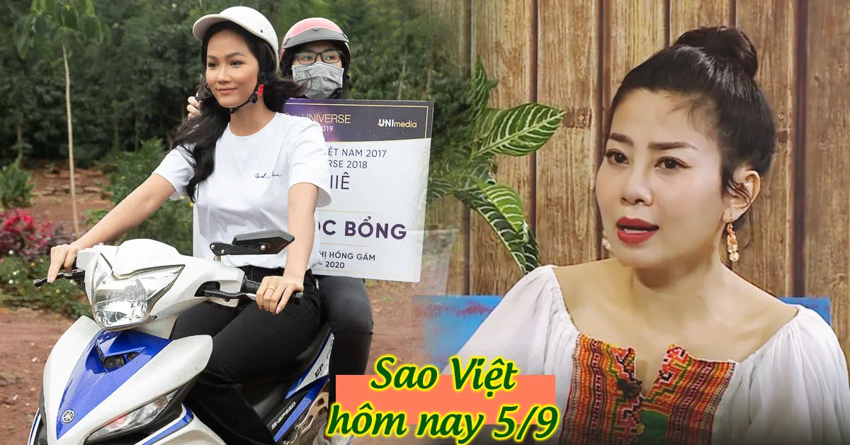Tin tức sao Việt 5/9: HHen Niê đi xe máy phát học bổng - bệnh tình Mai Phương chuyển biến xấu