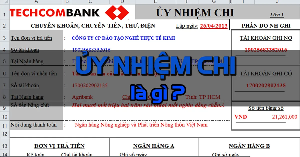 Tìm hiểu về ủy nhiệm chi? Viết ủy nhiệm chi thế nào cho chuẩn?