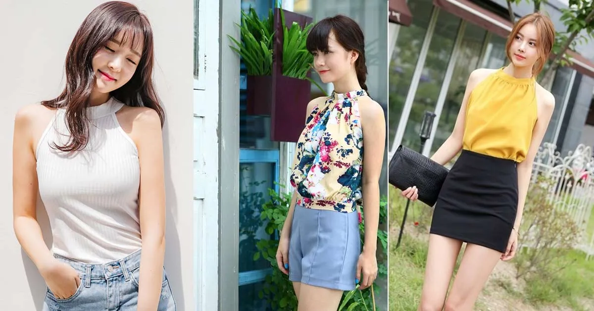 Tự tin xuống phố với áo cổ yếm xinh lung linh