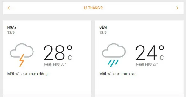 Dự báo thời tiết TPHCM hôm nay 18/9: Trời nhiều mây ít nắng, có mưa