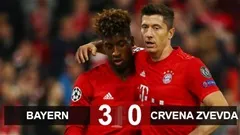 Diễn biến trận Bayern Munich vs FK Crvena Zvezda: ‘Hùm xám’ ra quân thuận lợi