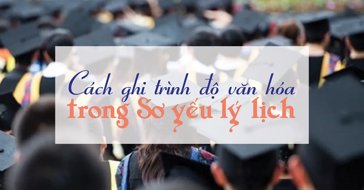 Hướng dẫn khai trình độ văn hóa trong sơ yếu lý lịch