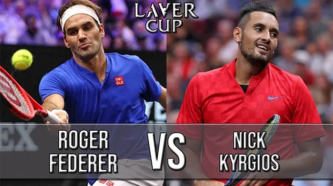 Roger Federer 2-1 Nick Kyrgios (Laver Cup 2019)