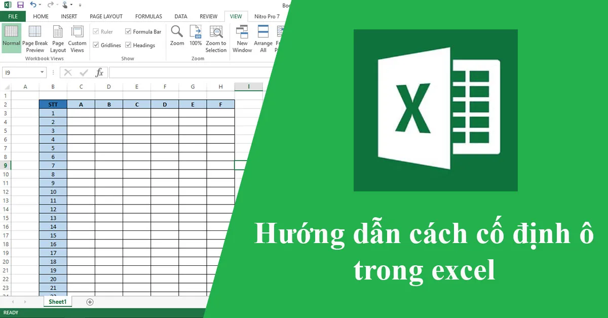 Hướng dẫn cách cố định ô trong excel từ A đến Z