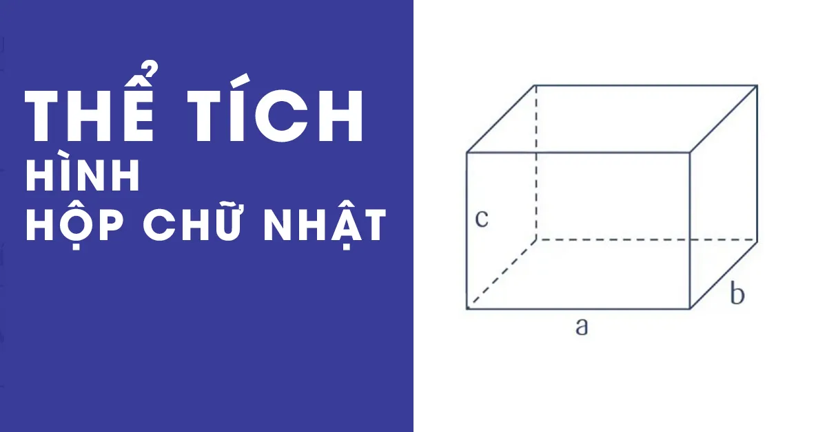 Công thức tính thể tích hình hộp chữ nhật