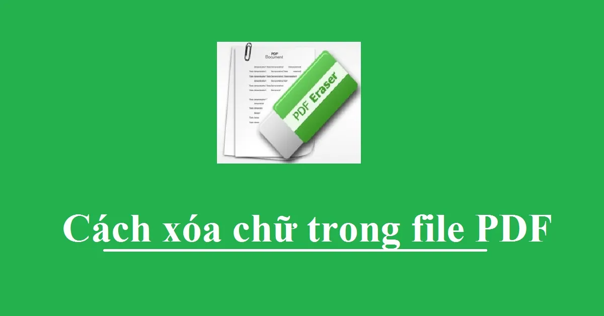 Những cách xóa chữ trong file PDF bạn cần biết