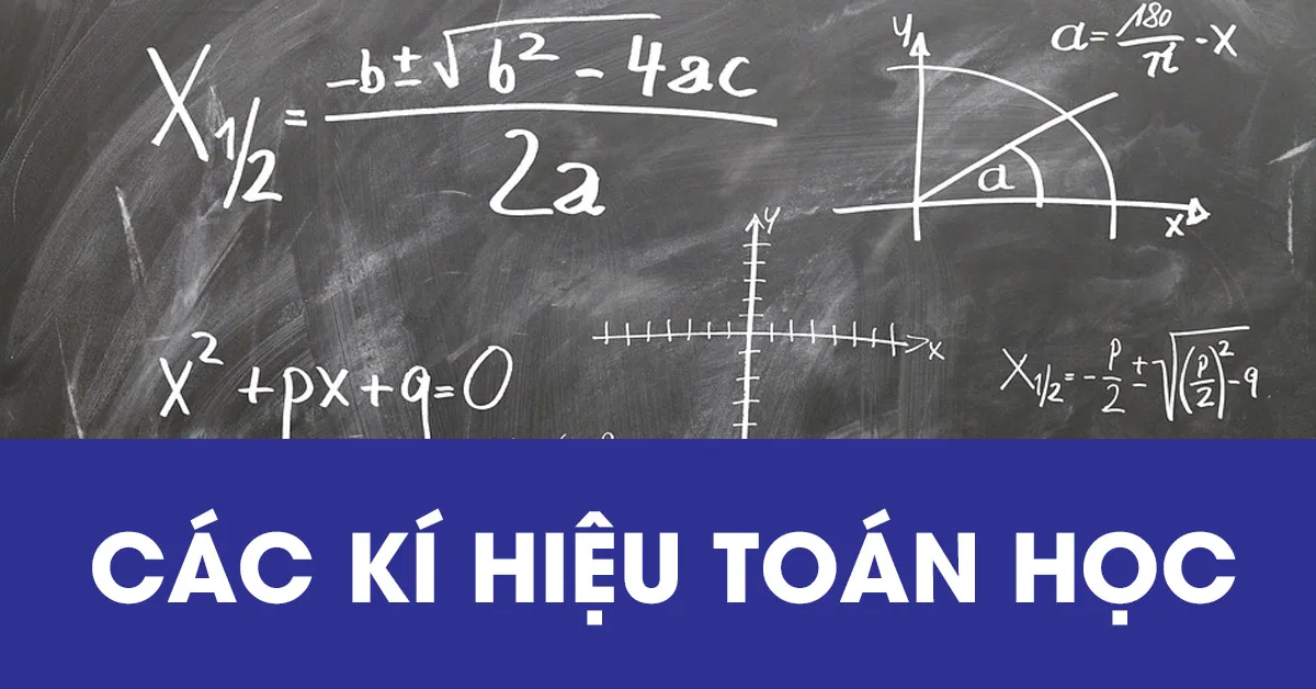 Tập hợp các ký hiệu toán học: Ký hiệu và ý nghĩa