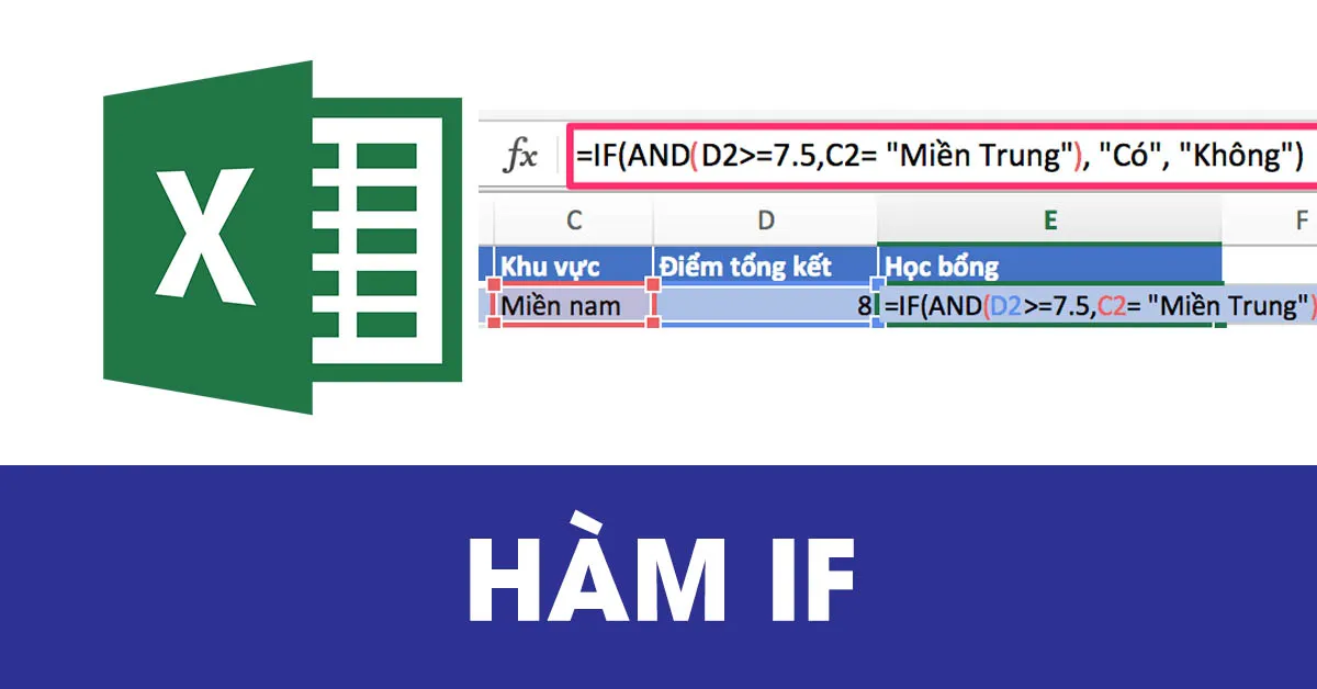 Tìm hiểu hàm IF để xét điều kiện trong excel