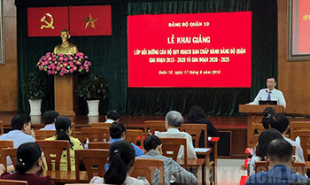 Quận 10: Tổng kết lớp bồi dưỡng cán bộ quy hoạch BCH Đảng bộ giai đoạn 2015-2020 và 2020-2025