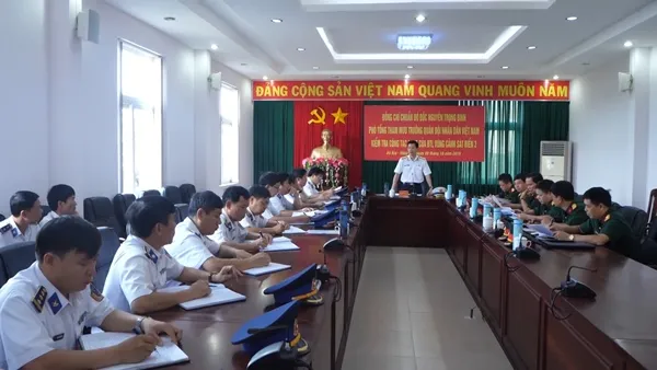 Đoàn công tác Bộ Tổng Tham mưu thăm, kiểm tra tại Bộ tư lệnh Vùng Cảnh sát biển 3